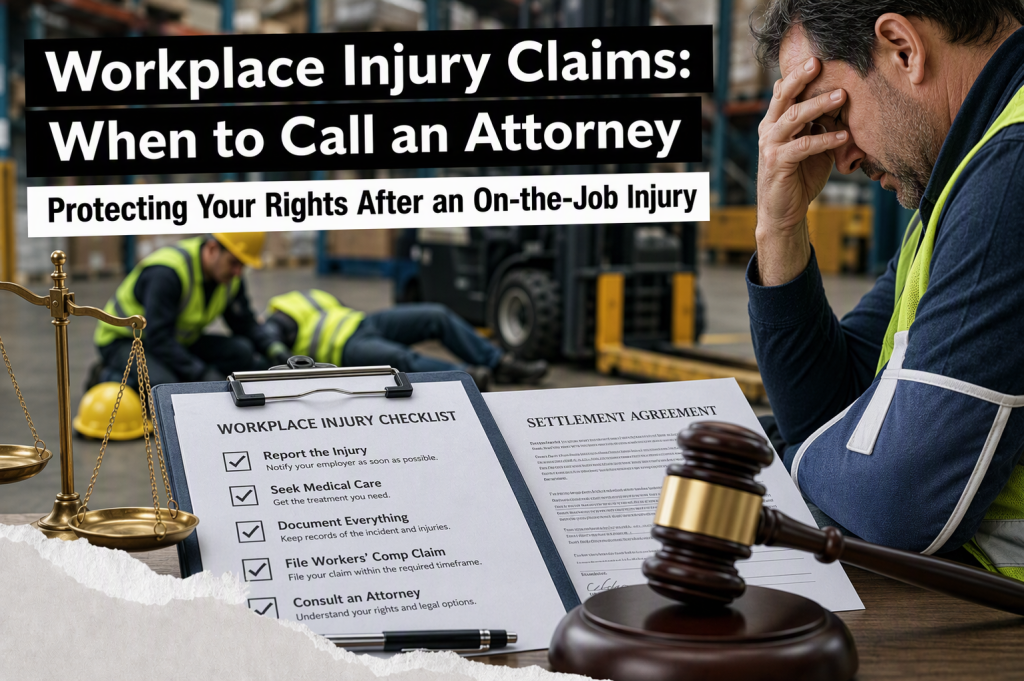 workplace injury claim and when to call an attorney