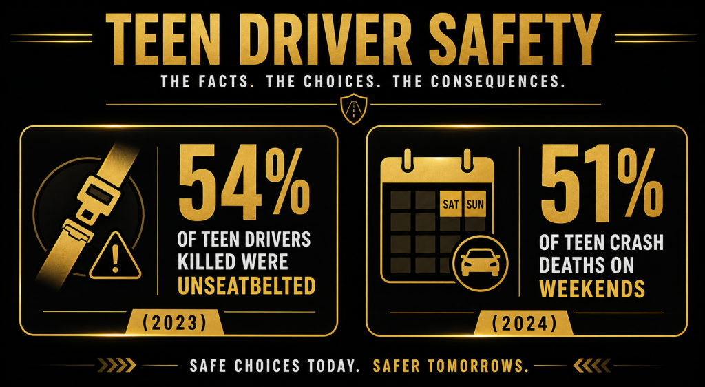 teen driver crash statistics NHTSA IIHS